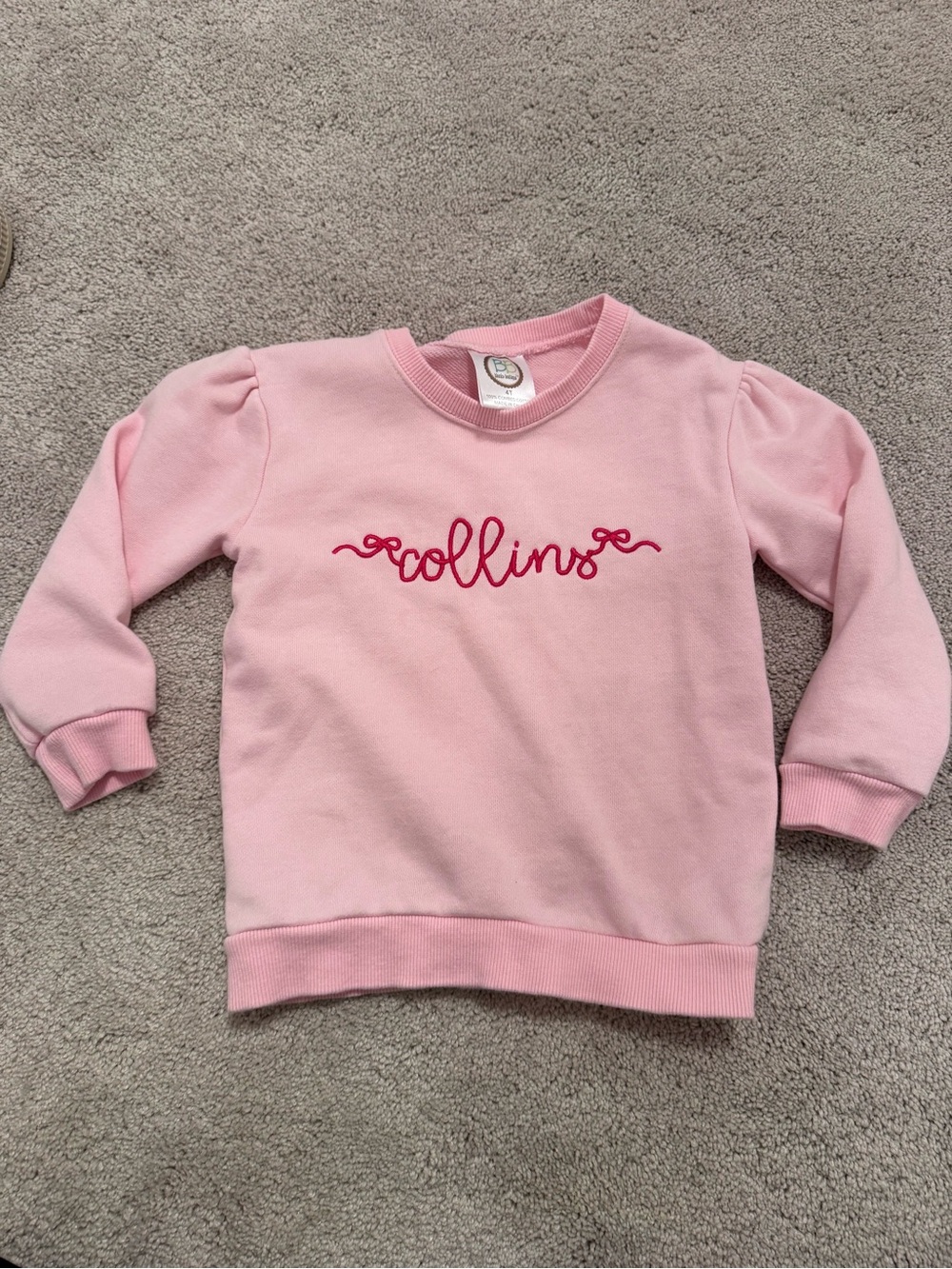 Personalized Pink 'Collins' Sweatshirt